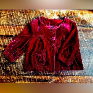 Bed jacket (vintage) in crushed velvet